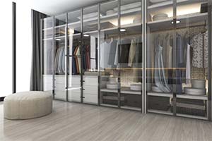 wardrobes in bedroom and  lounge